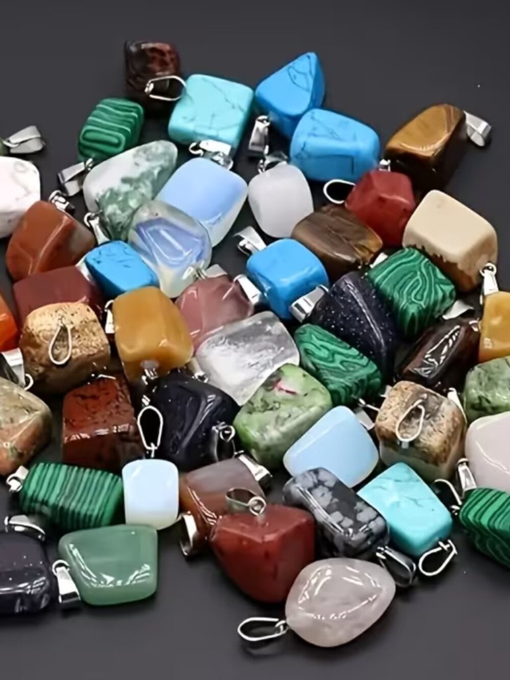NWOT - Natural Stone Agate Pendants - Comes With Necklace - Choice of One